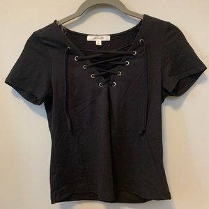Black crisscross top